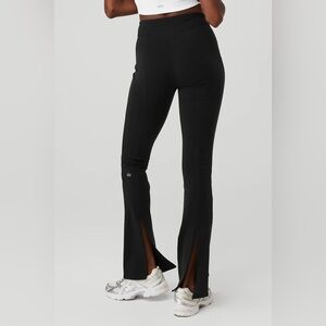 ALO Yoga Split Flare Pants — Black, High Waist, Size M